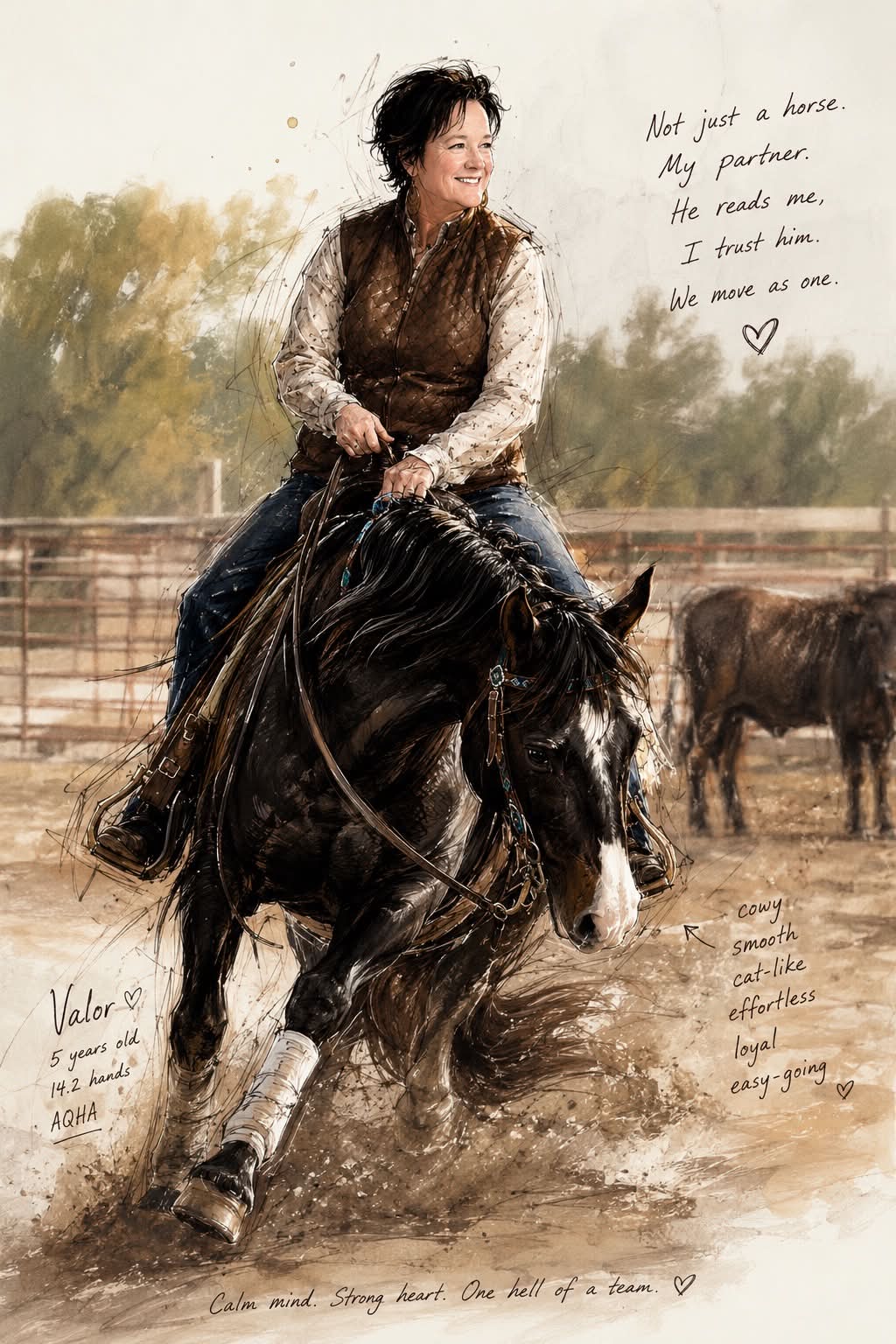 Valor, a performance horse available for care lease